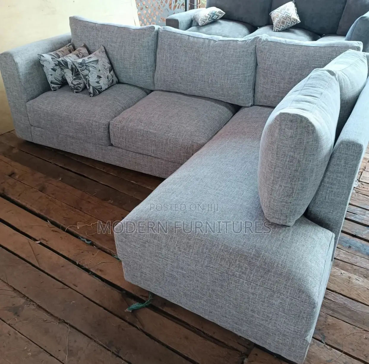 6 Seater L Sofa