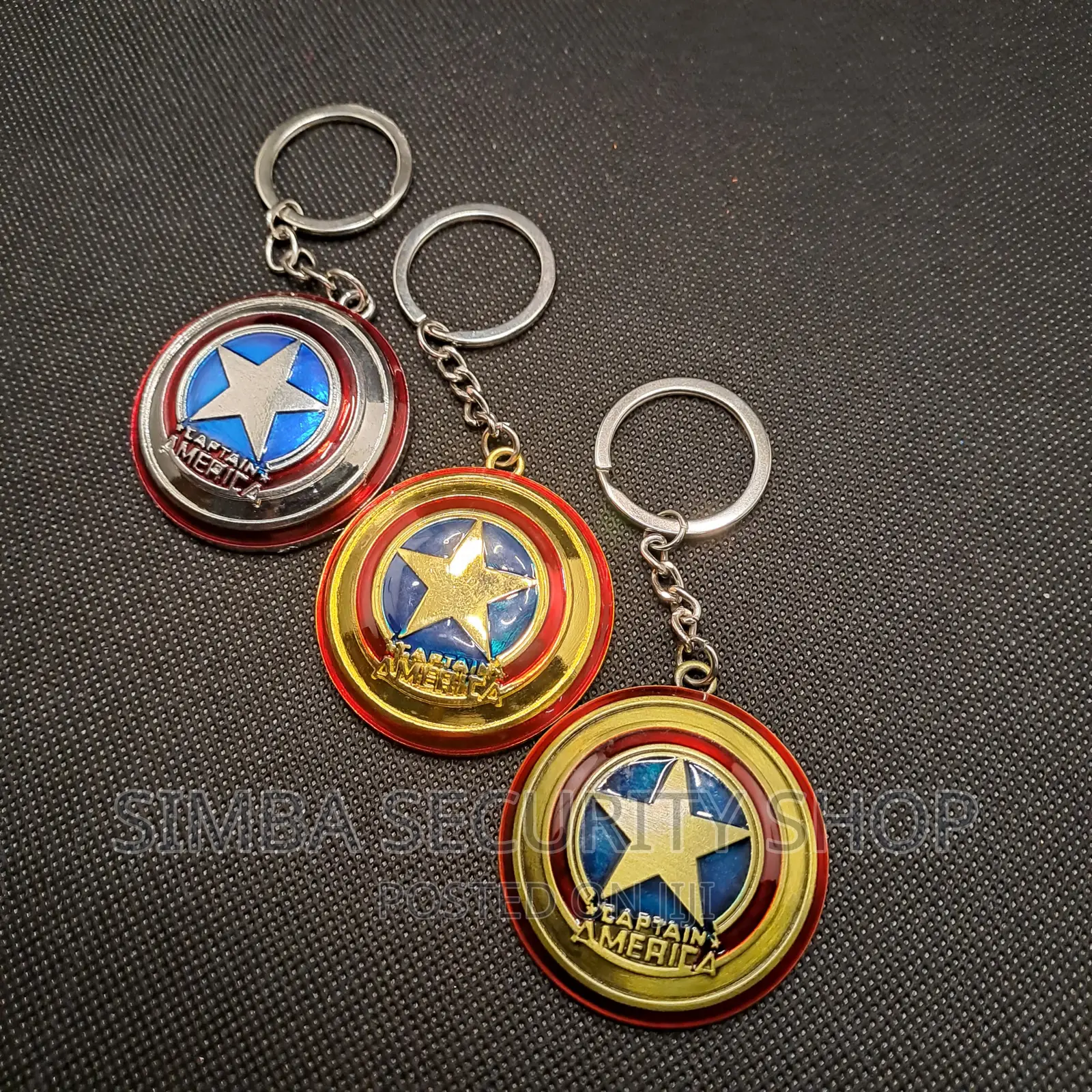 Captain America Shield Keychain Key Holder Metallic Marvel