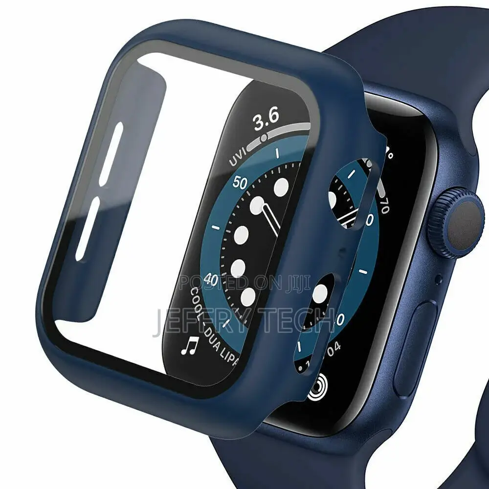 For Apple Watch Case Series 9 8 7 6 5 4 SE Tempered Screen P