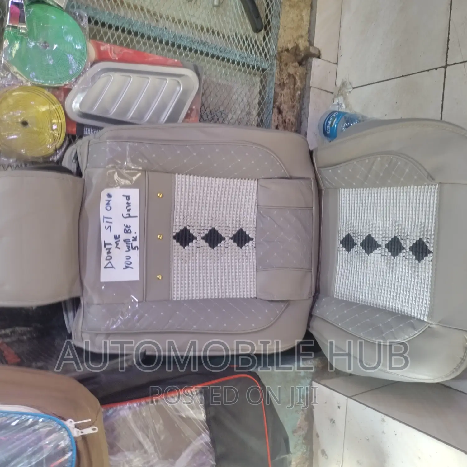 Grey Synthetic Leather 5 Seater Seat Covers