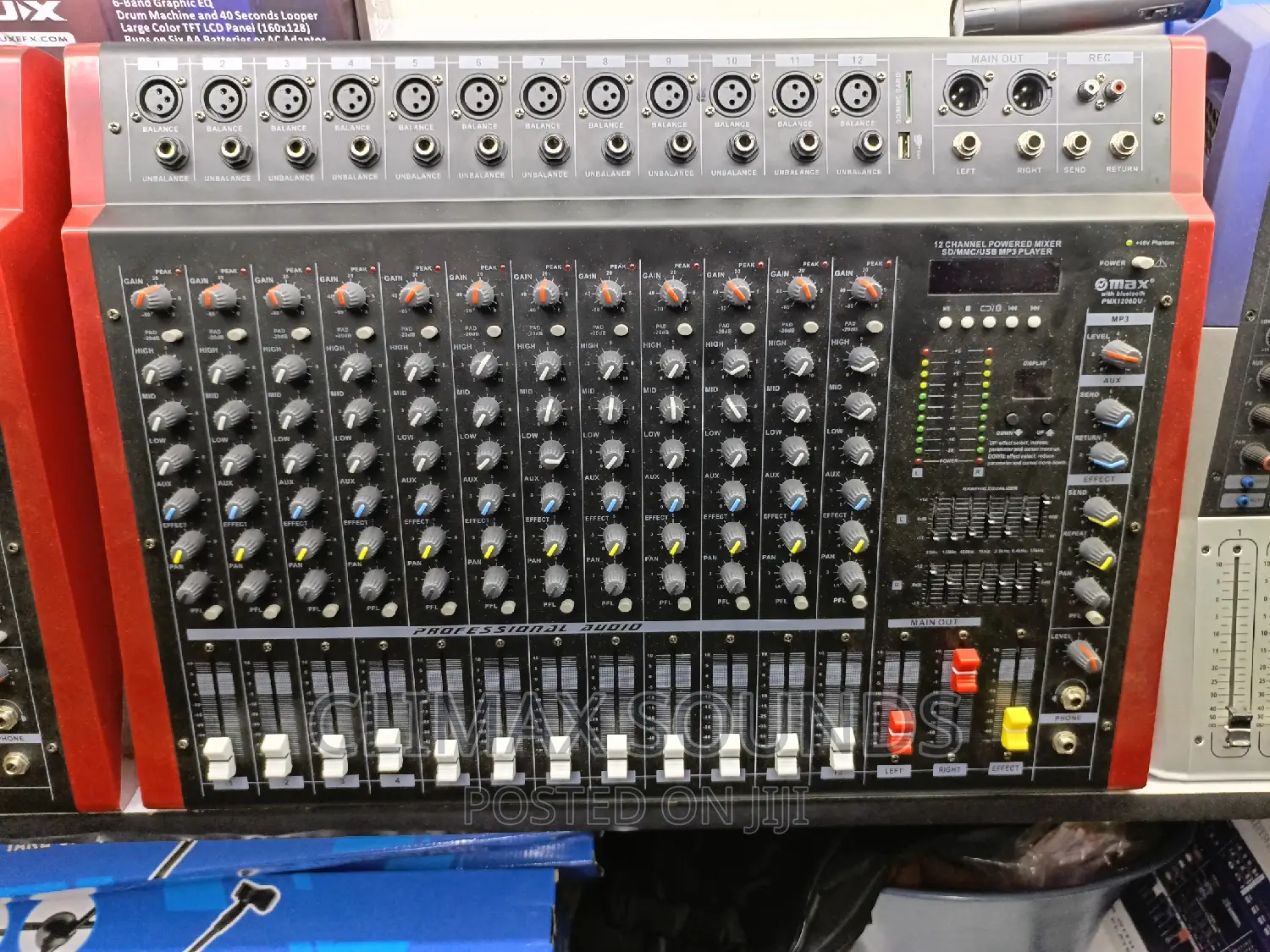 12 Channel Powered Mixer;: