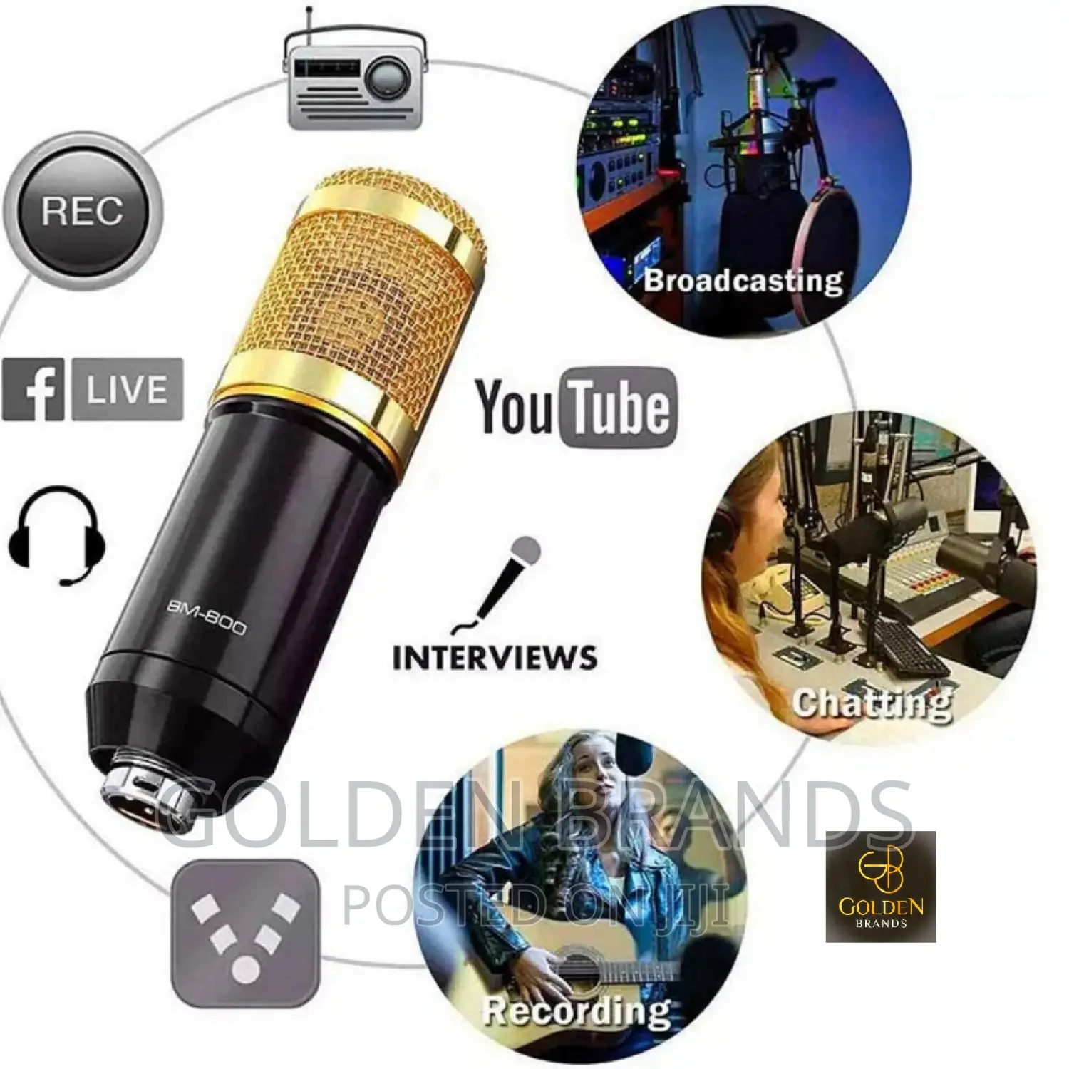 Professional BM800 Sound Card Set Audio Condenser Mic Studio