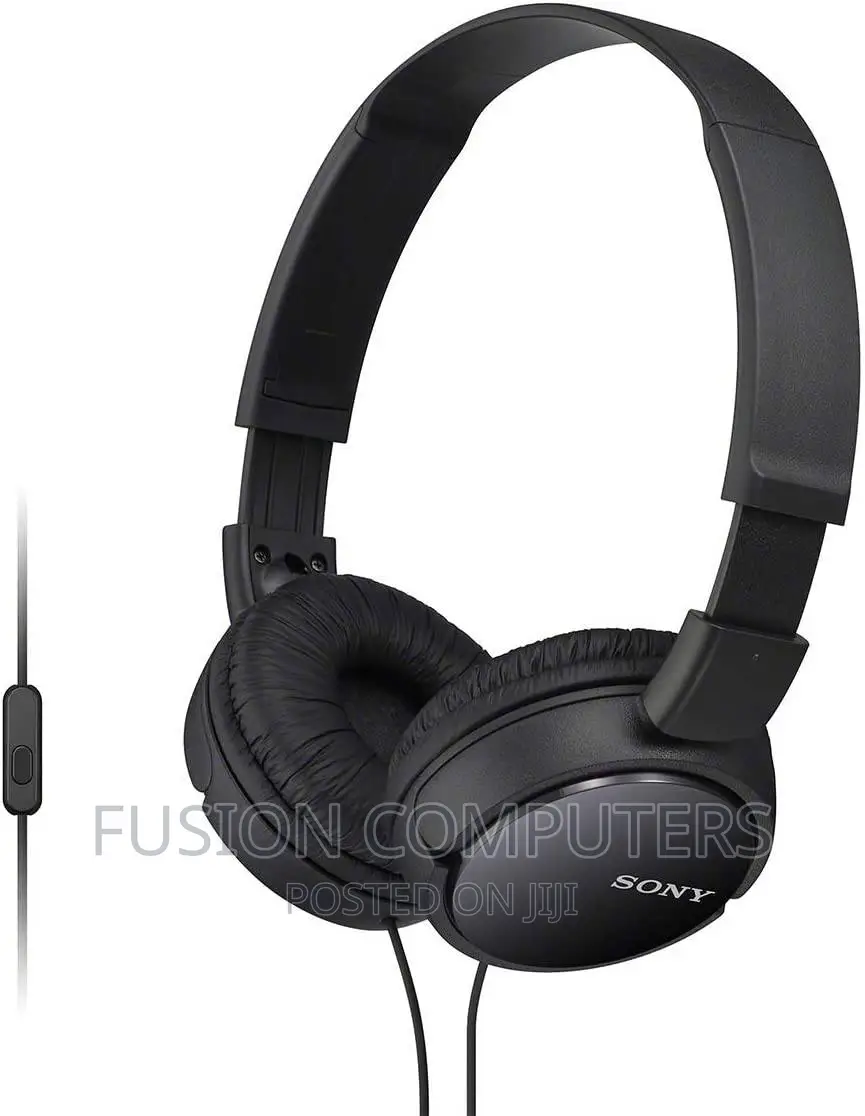 Sony ZX Series Wired on-Ear Headphones With Mic, Black