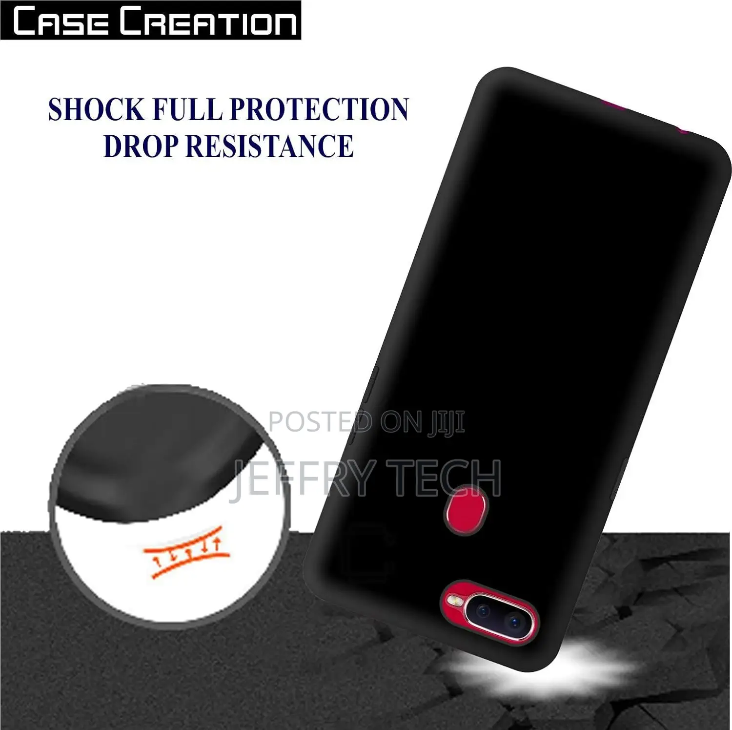 Cover for Oppo R15 Pro (2018) 6.28 Inch (Black Soft Case)