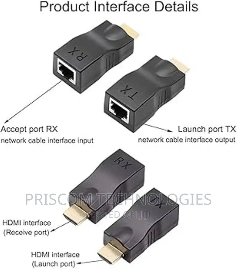 HDMI Extender 30M HDMI Over Rj45 Cat5e Cat6 Cable Lan Ethern