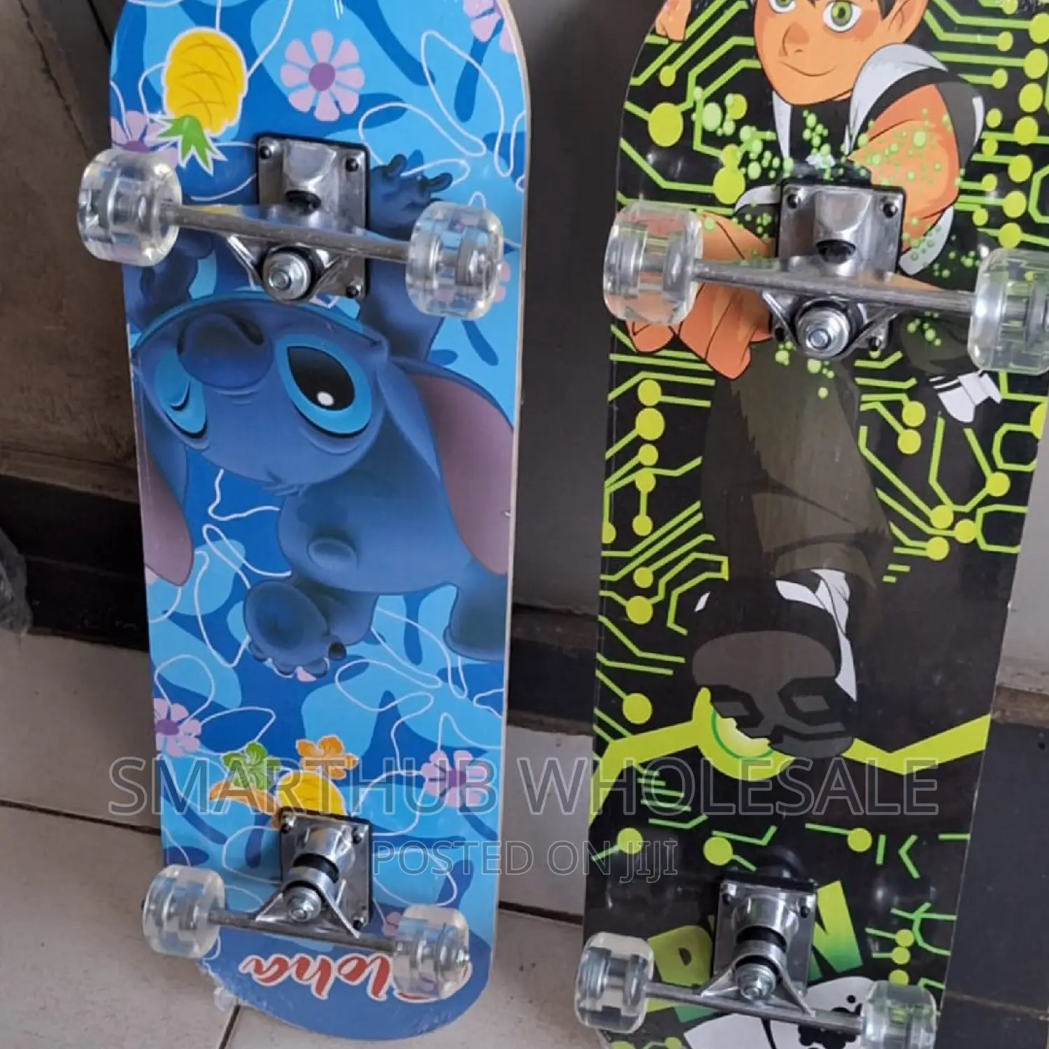 Skateboard With Rubber Wheels