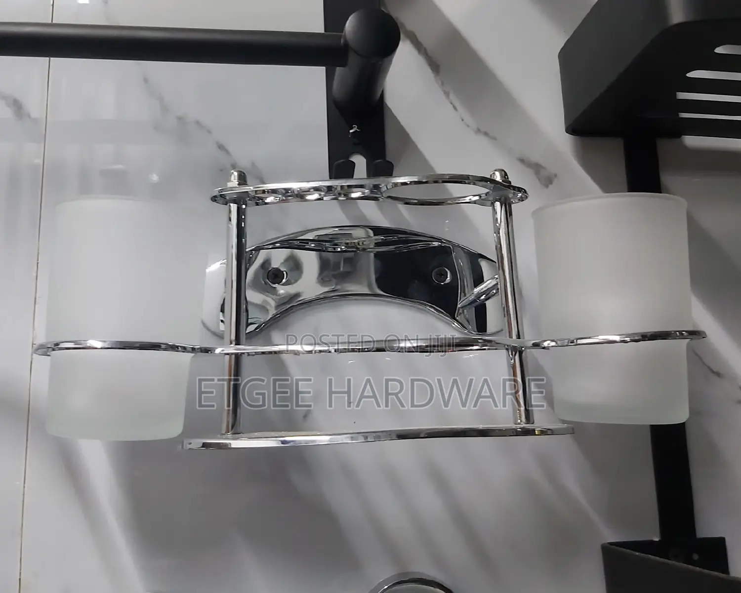Double Toothbrush Holder B02 Silver