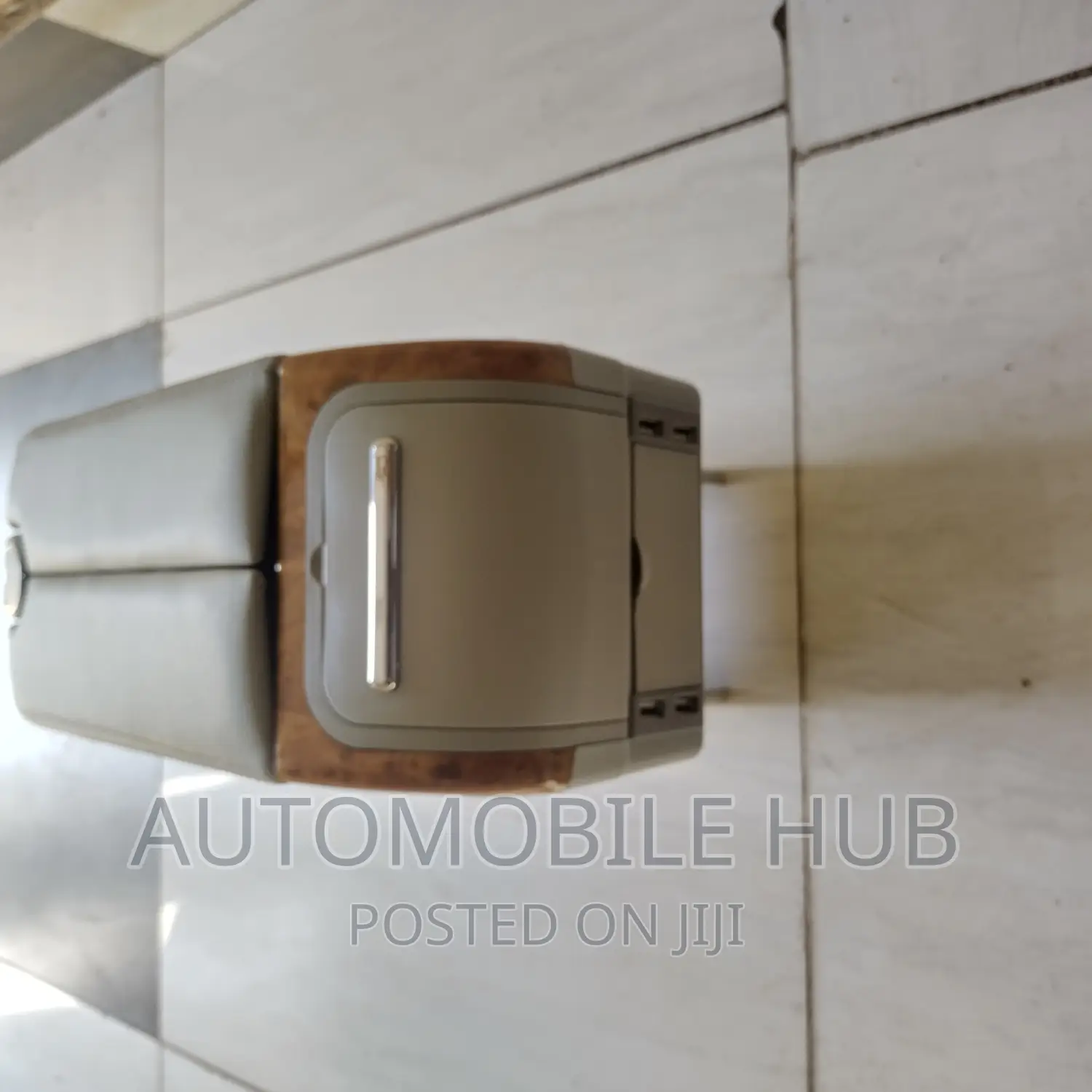 Grey Leather USB Charging Ports Car Universal Armrest