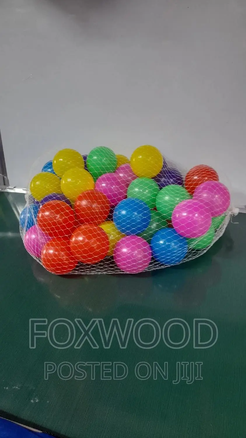Plastic Mini Play Balls Multi Vibrant Colors a Pack of 50pcs