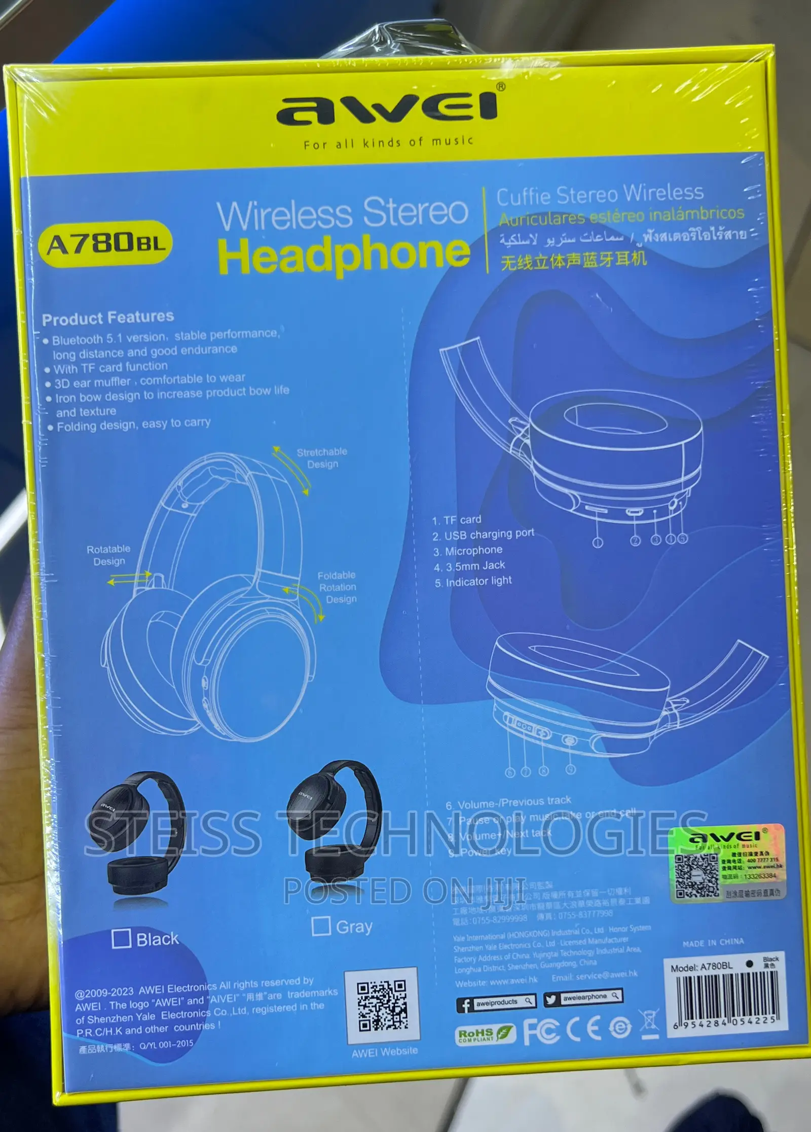 Awei A780bl -Wireless Headphones