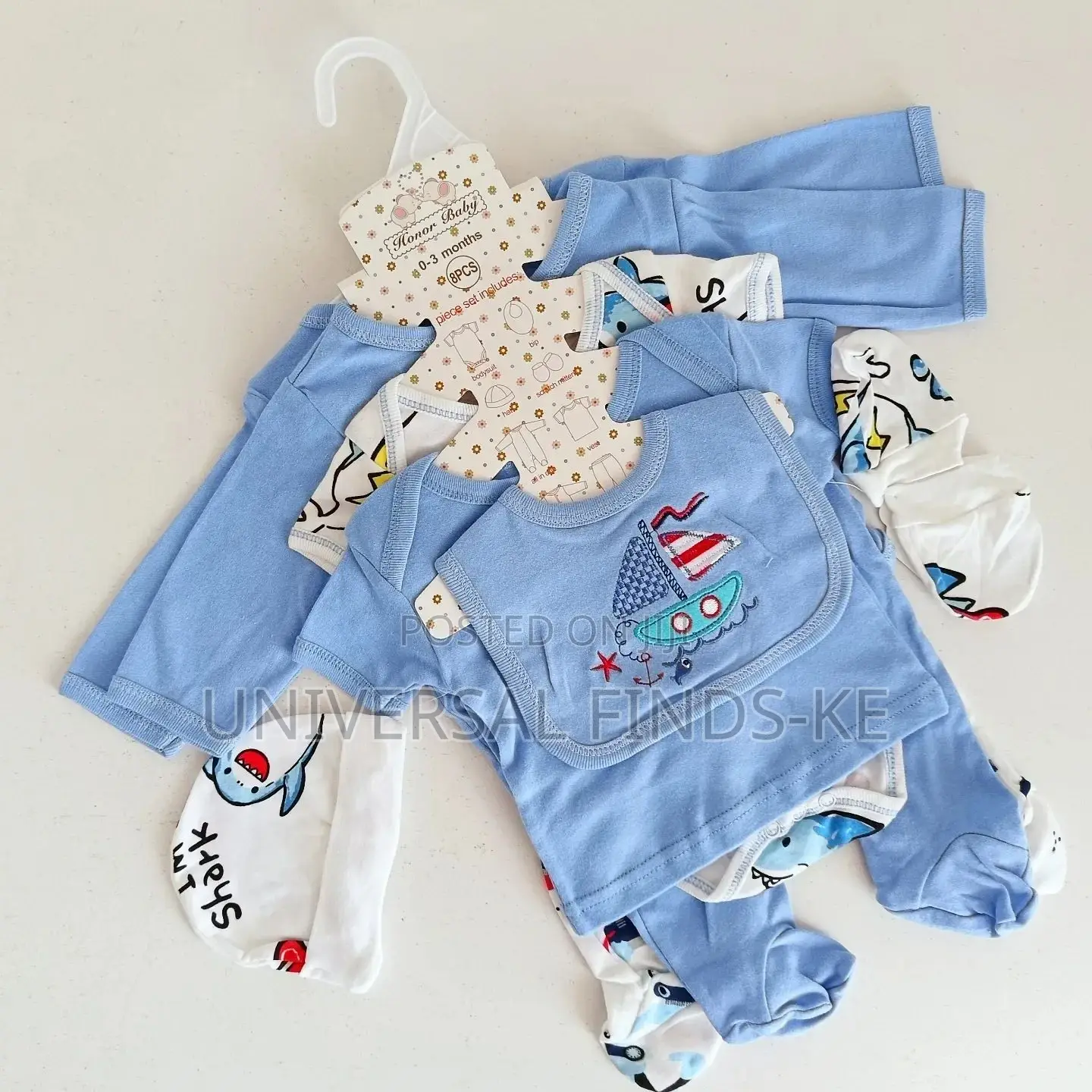 Newborn 8pcs Cotton Receiving Set