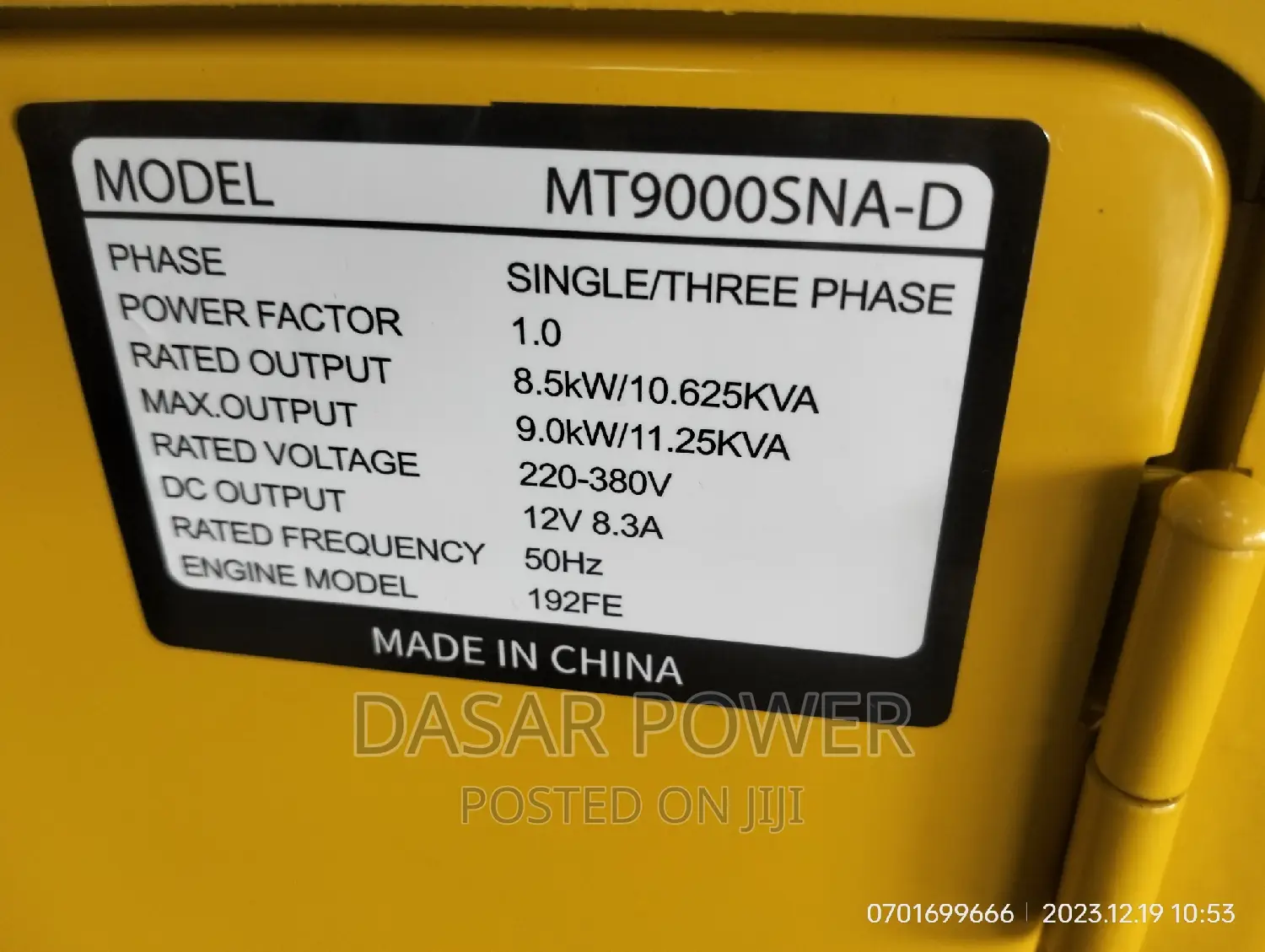 Metropolis Uk Portable Generator.