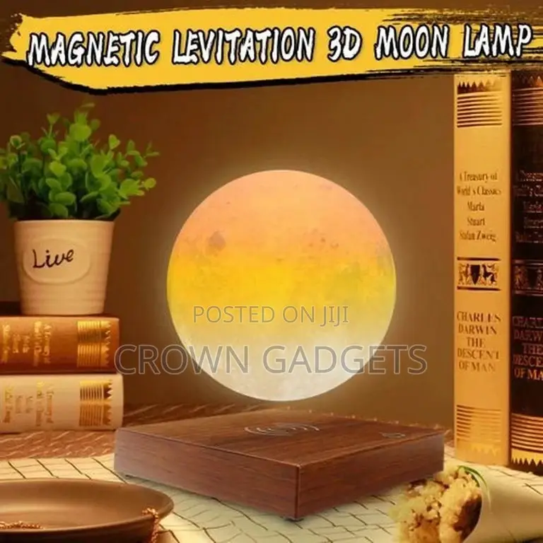 LED Night Light 3D Printing Moon Lamp With Stand