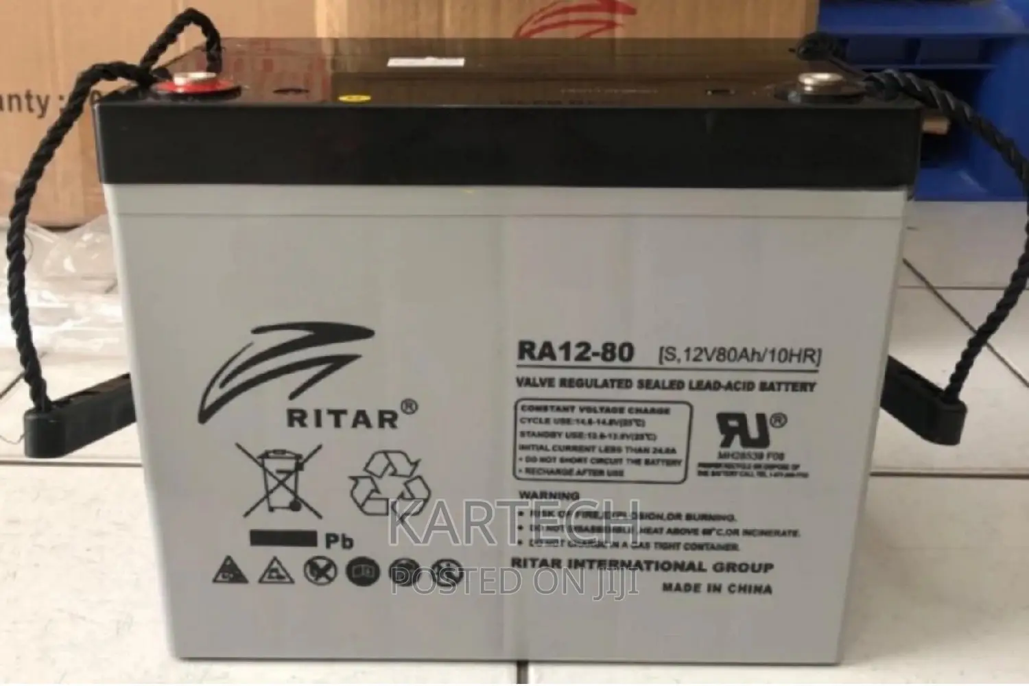 80AH Ritar RA12-80 Valve Regulated Sealed Lead-Acid Battery