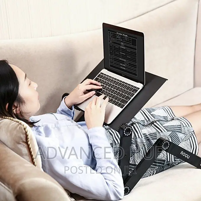 Adjustable Laptop Stand With Fab And Mouse Pad