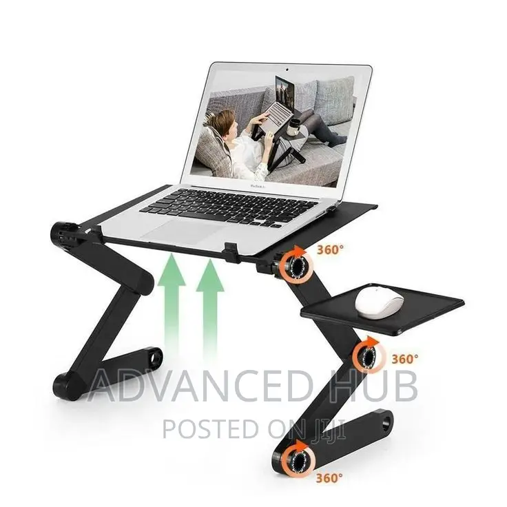 Adjustable Laptop Stand With Fab And Mouse Pad