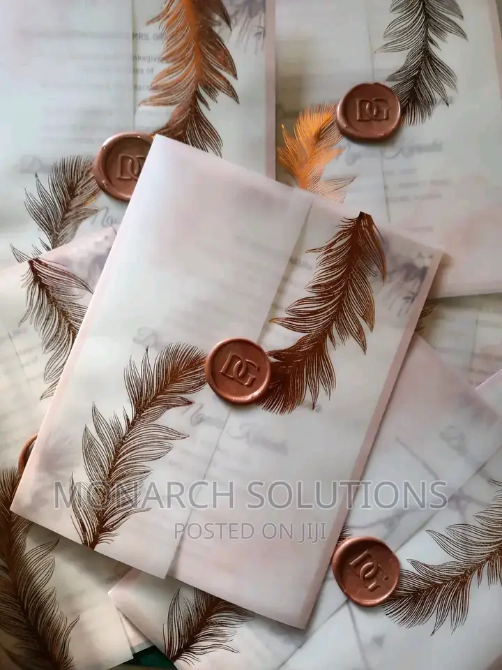 100 PCS Waxed Seal Invitation Cards