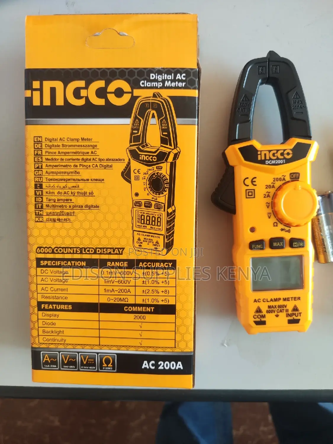 Clamp Meter Ingco Digital AC Clamp Meter 200amps