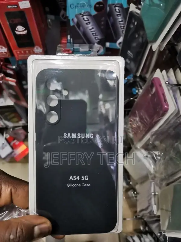 Black Silicone Soft Touch Back Cover for Samsung A54