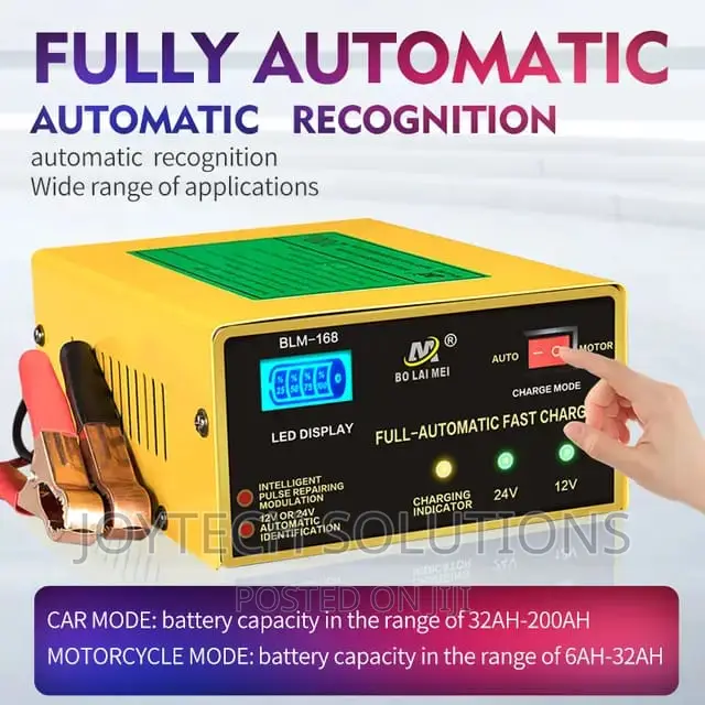 Pulse Repair Charging 12V 24V 10amp Battery Charger With Dig