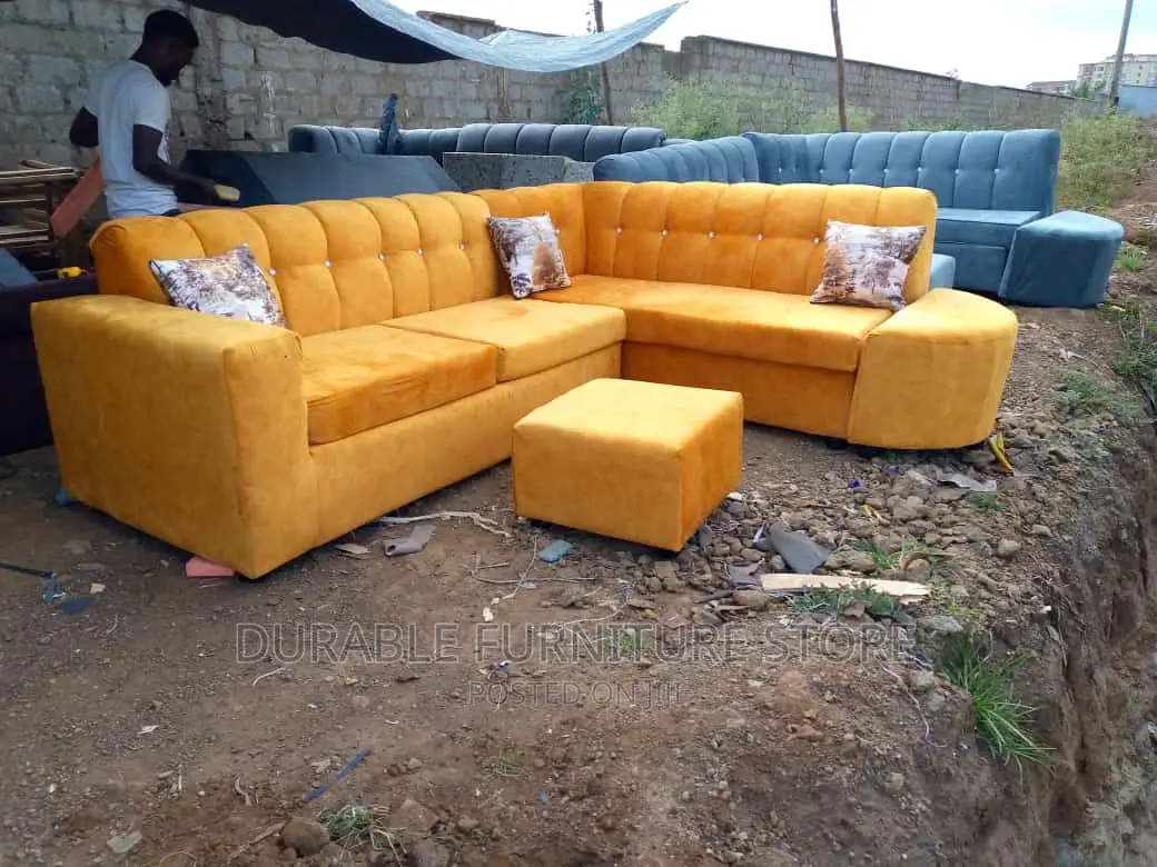 6 Seater L Shaped Sofa Back Permanet