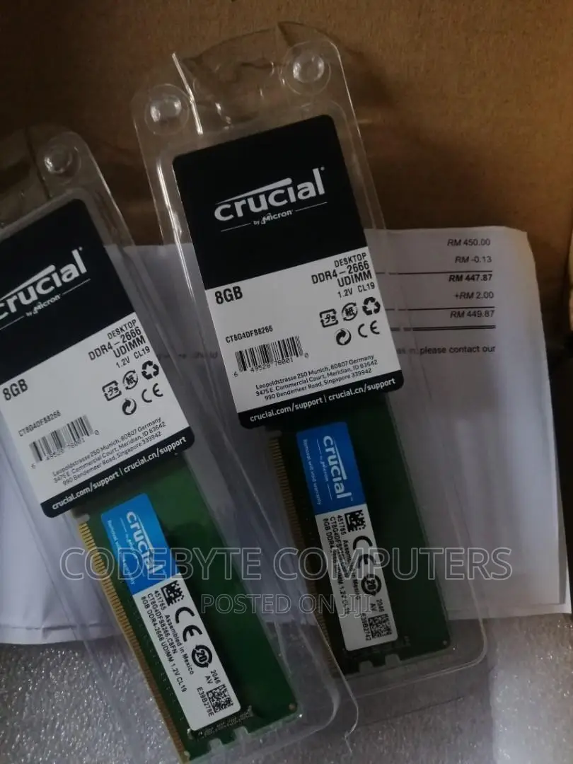 Crucial Desktop Ram Ddr4 8gb
