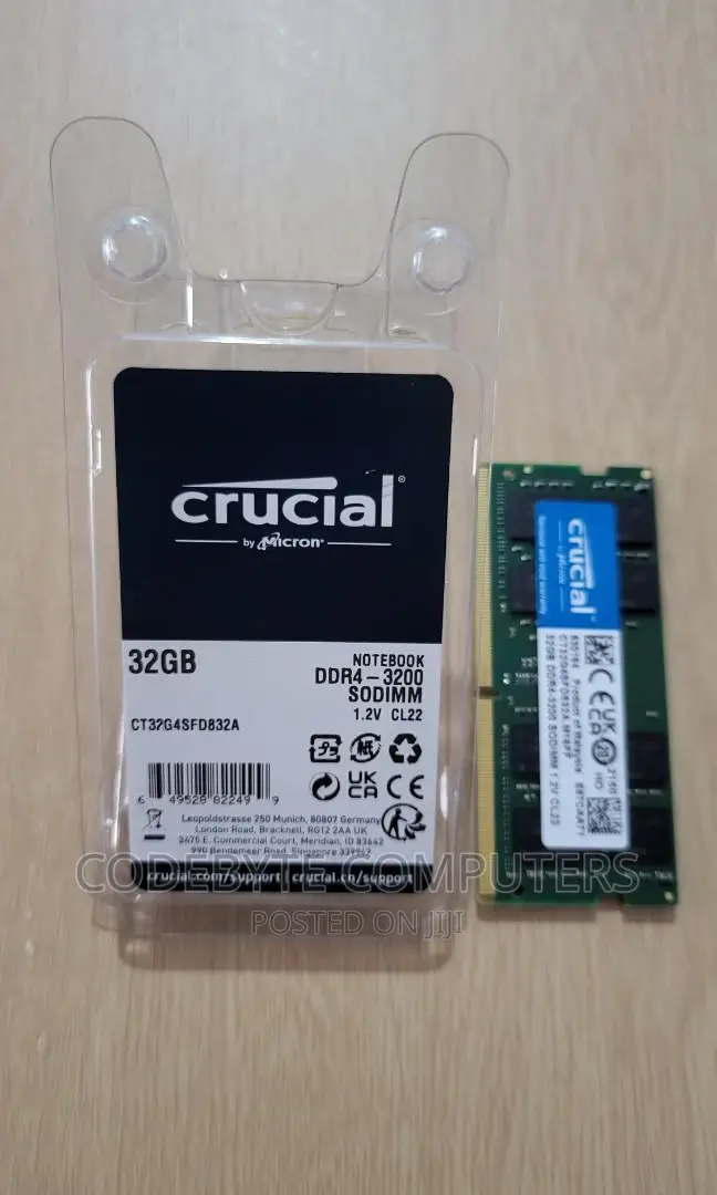 Crucial Laptop Ram Ddr4 32gb 3200