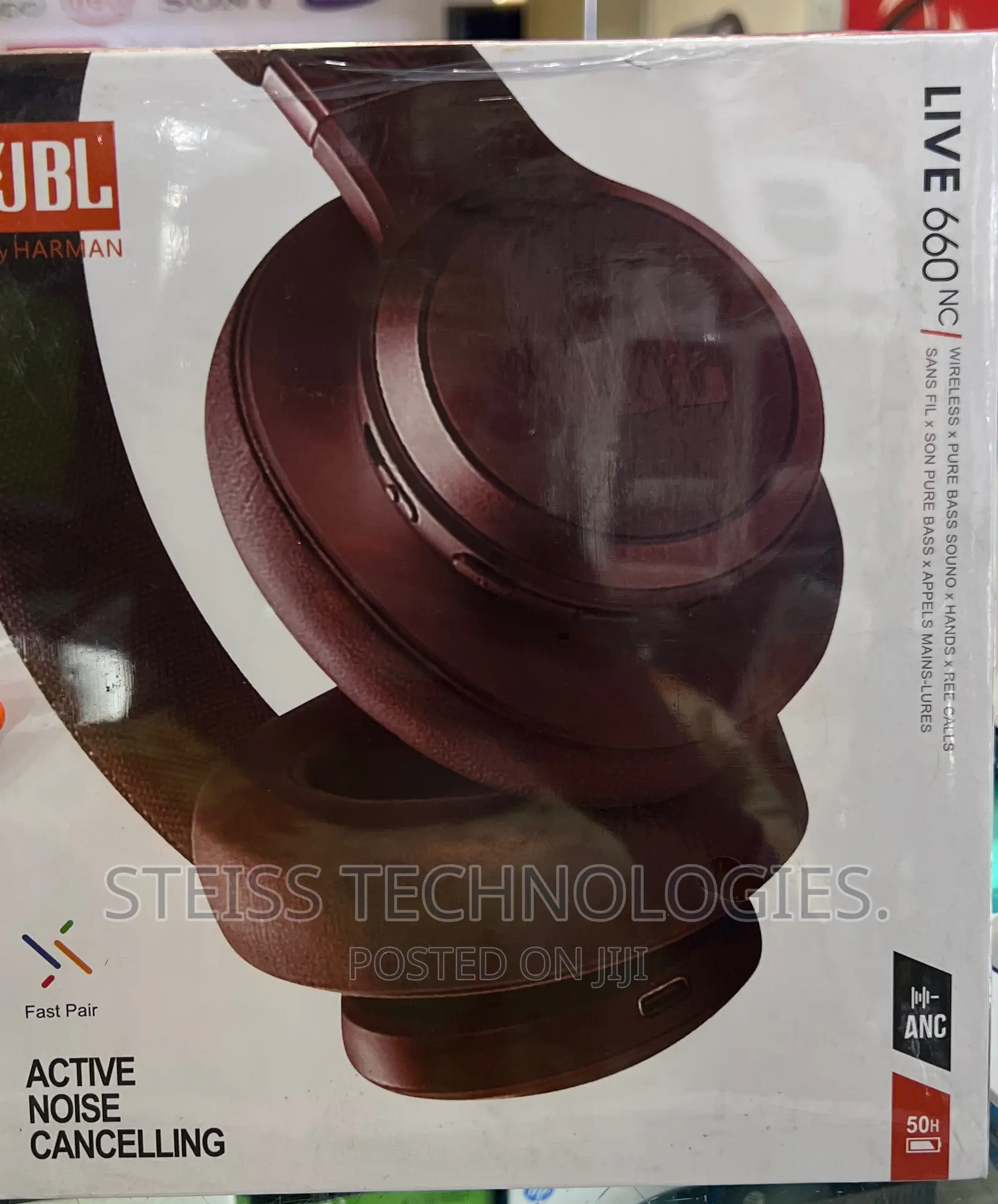 JBL Live-660 Red Wireless Headphones.