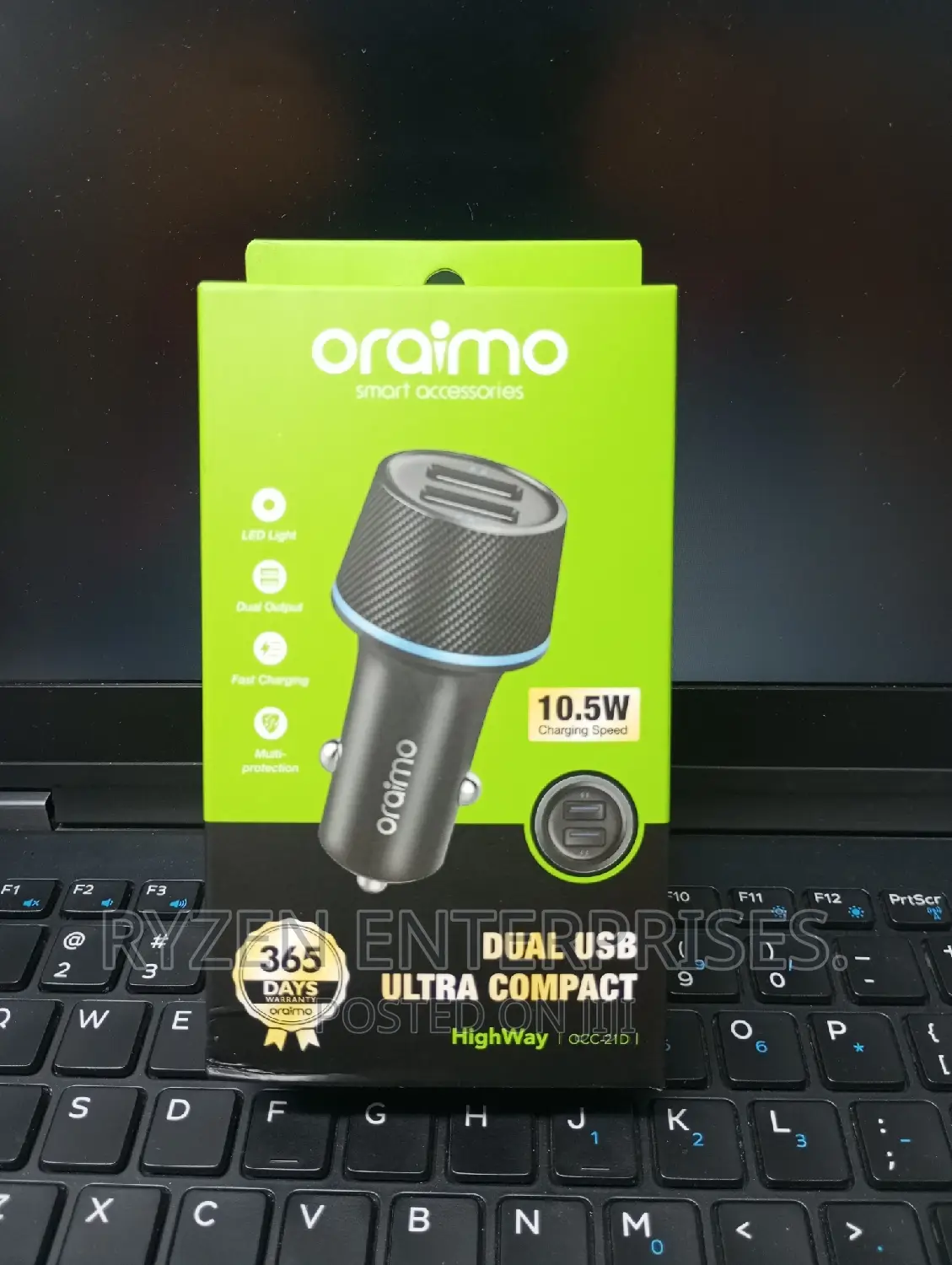 Car Charger Oraimo Occ-21d- Dual USB Car Charger