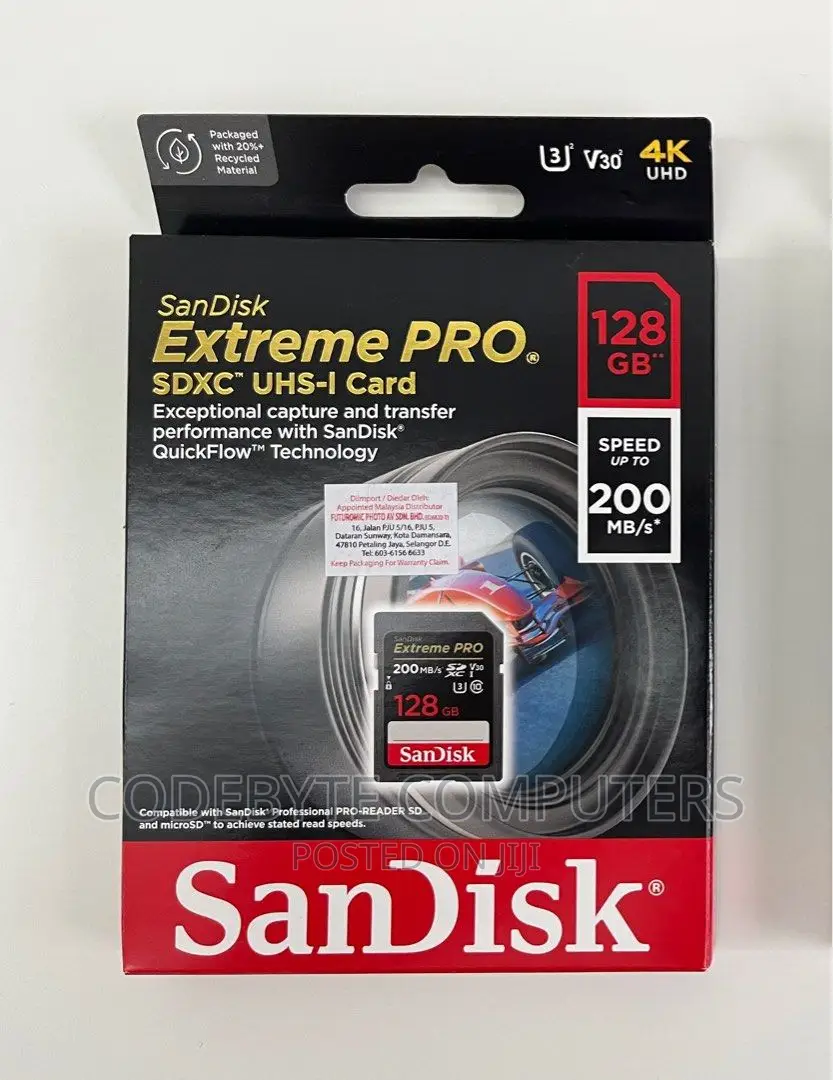 ~ Sandisk Extreme Pro 128gb Microsdxc ^~ 128gb