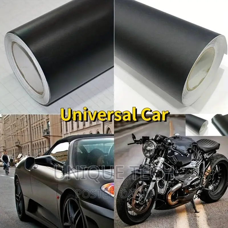 Universal Matte Black Film Vinyl Wrap DIY Stickers