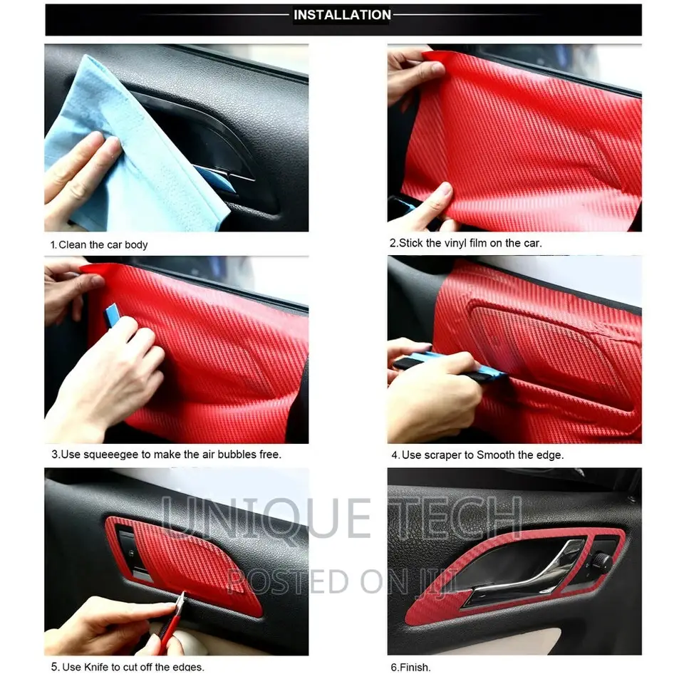 Carbon Exterior Interior Wrapping Vinyl Sticker 1m X 1.5m