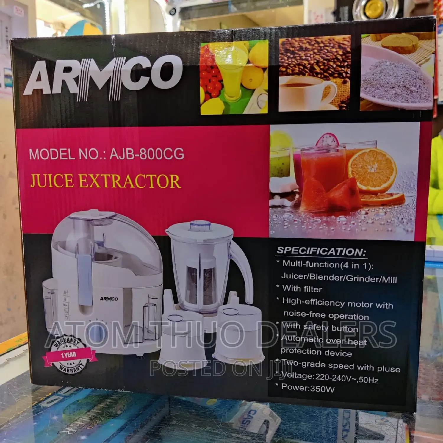 Armco 4 in 1juice Extractor ,Blender,Mincer and Grinder