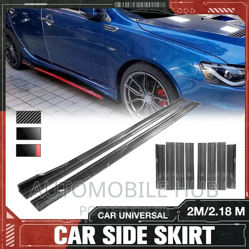 Black Universal Car Side Skirts Fenders