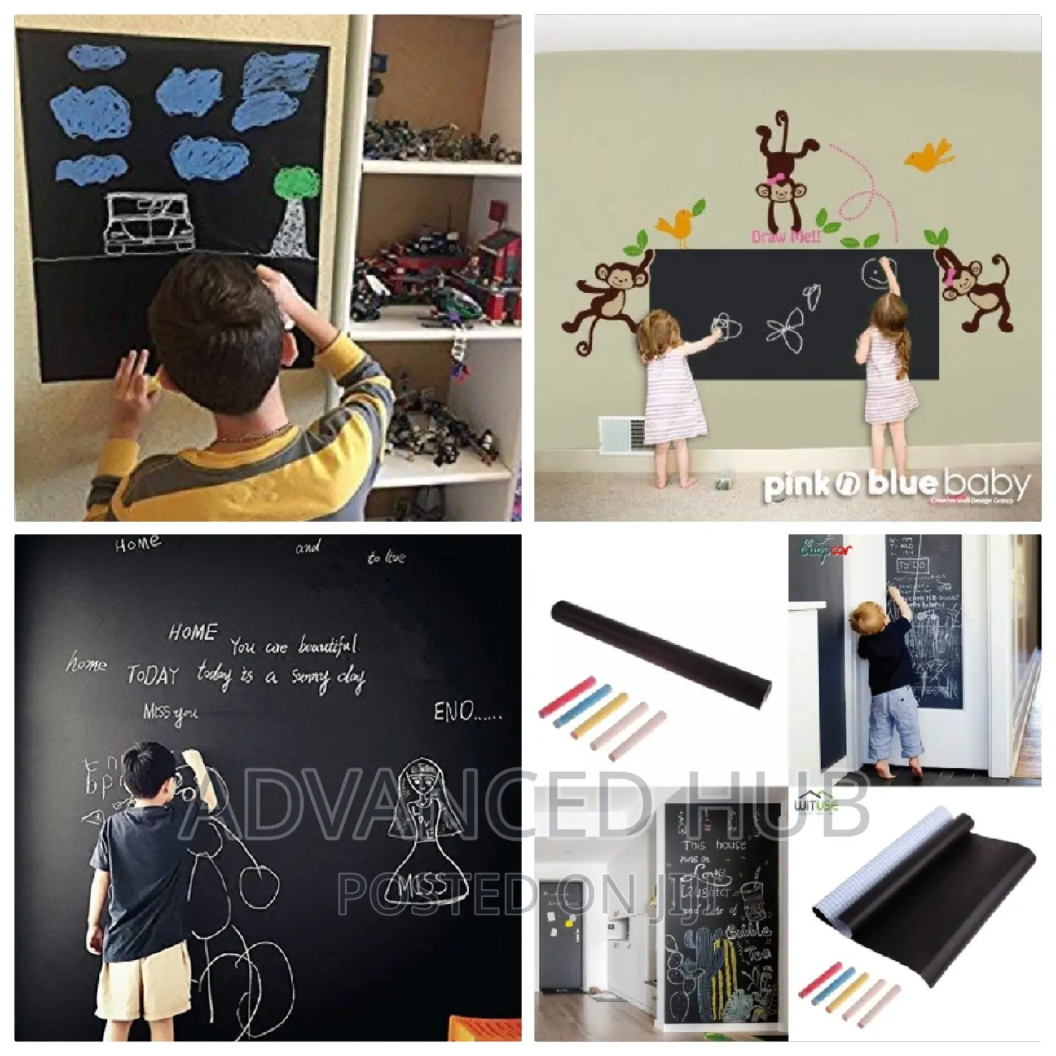 Kids Adhesive Home Use Blackboard Sticker