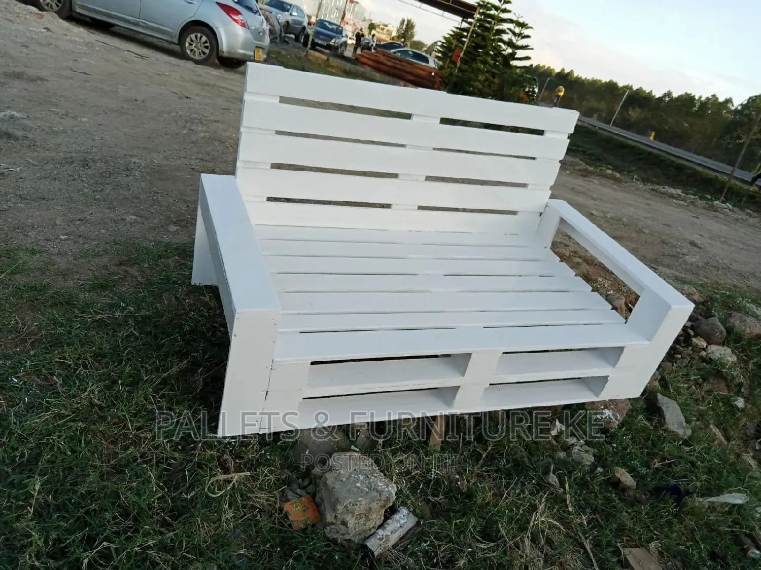 Pure White Pallet Seat(2 Seater)123