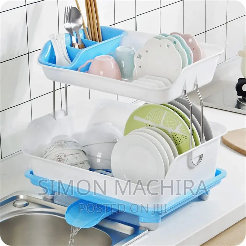 2 Tier Plastic Dish Rack