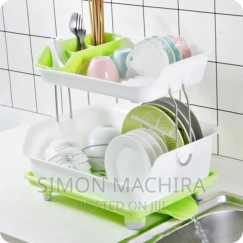 2 Tier Plastic Dish Rack