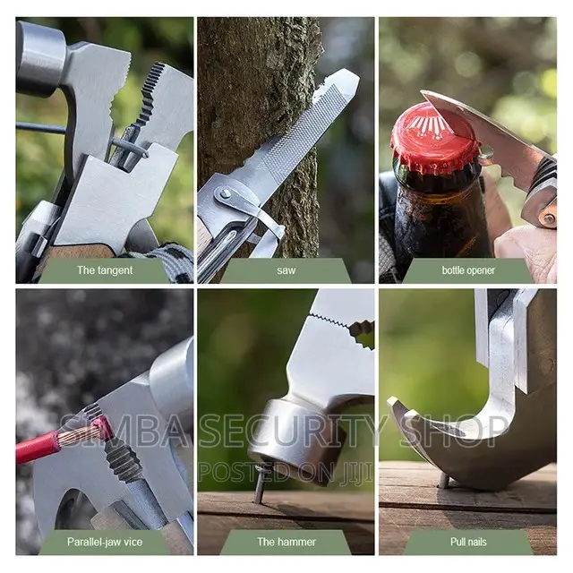 Multifunctional Tool Hummer 15 in 1 Camping Hiking Axe Knife