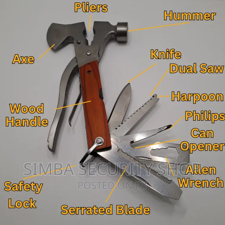 Hummer Axe Multipurpose Tool 15 in 1 Survival Hand Gift Men