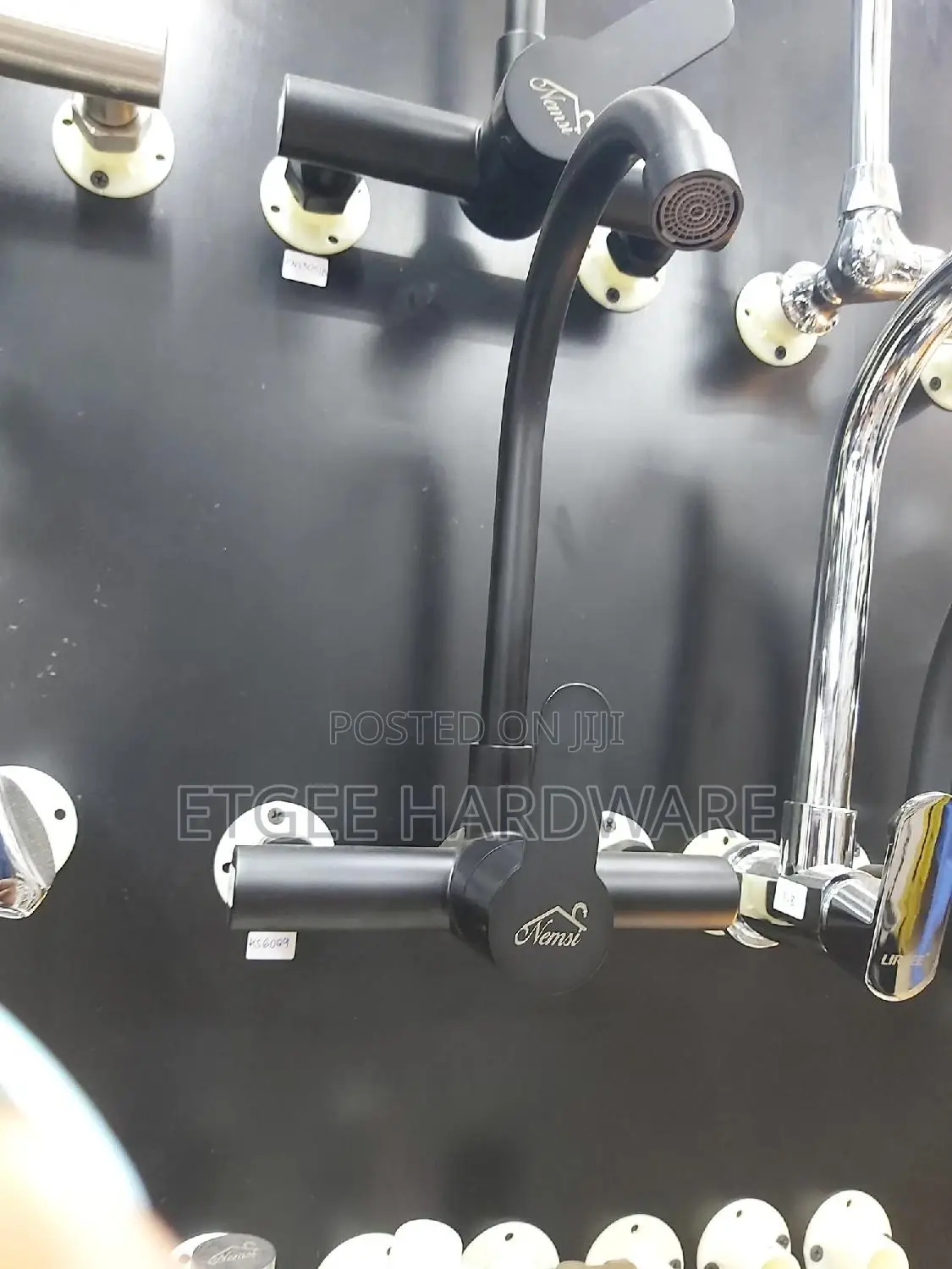Kitchen Tap Mixer Black Wall Nemsi