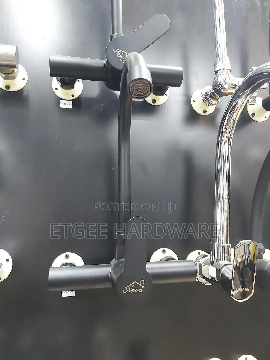 Kitchen Tap Mixer Black Wall Nemsi
