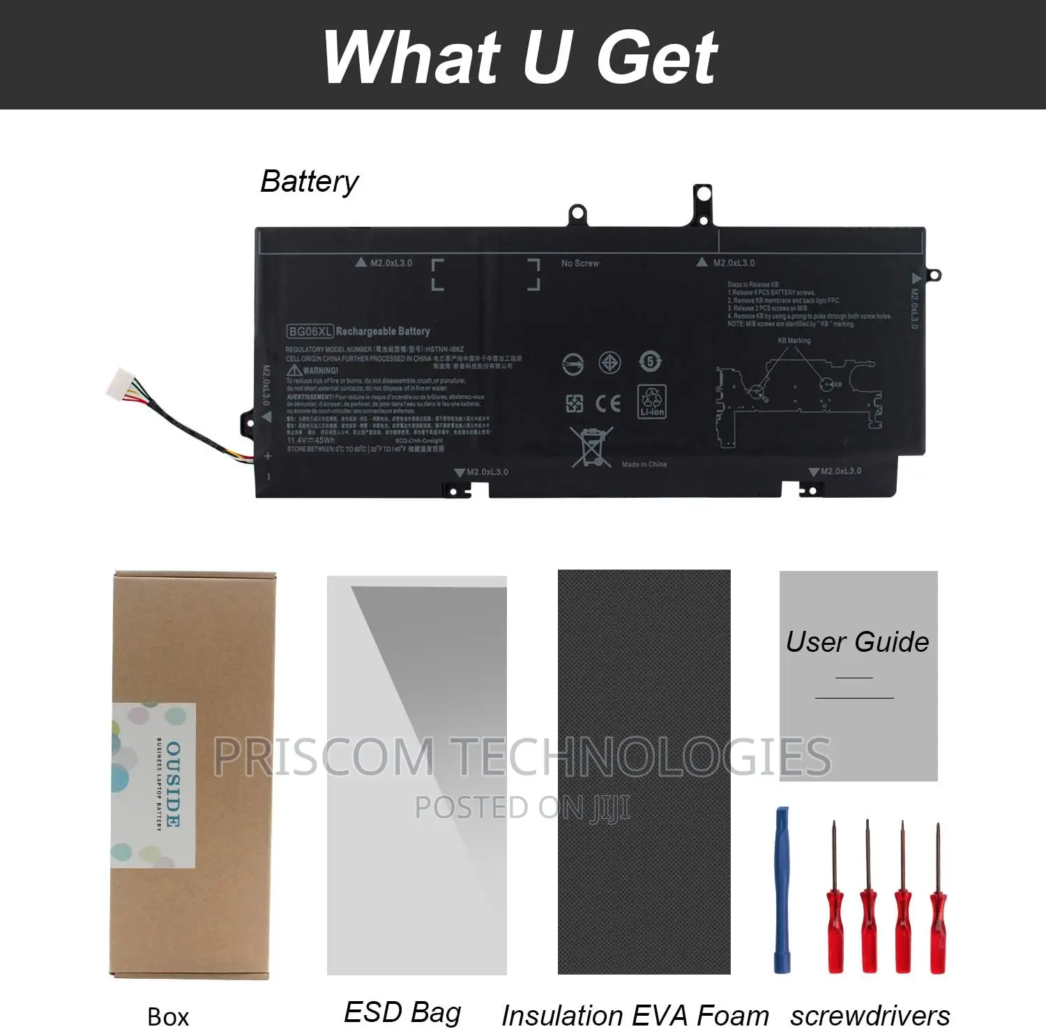 HP Elitebook Folio 1040 G3 Battery Bg06xl Bg06045xl Bg06