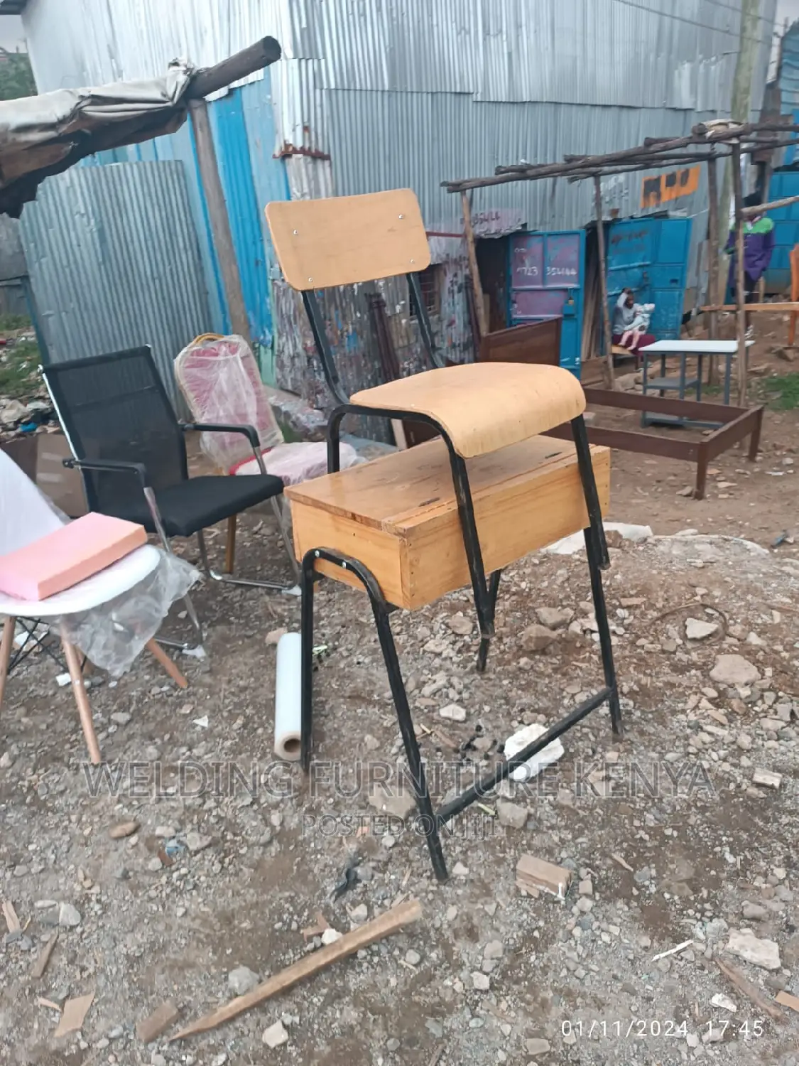 School Lockers and Chairs