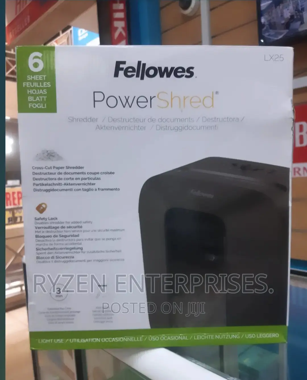 Fellowes Power Shredder LX25- 6 SHEETS