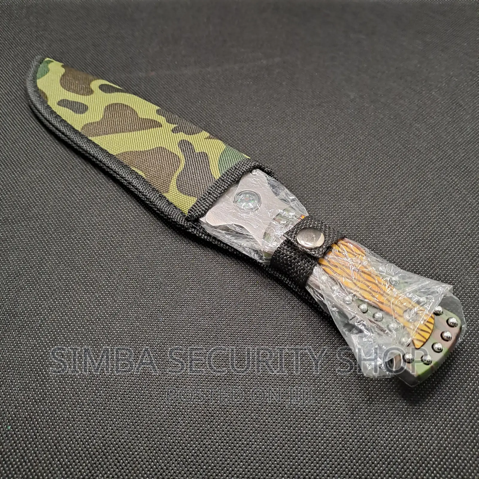 5 In 1 Fixed Blade Knife Compass Torch Bottle Opener Saw