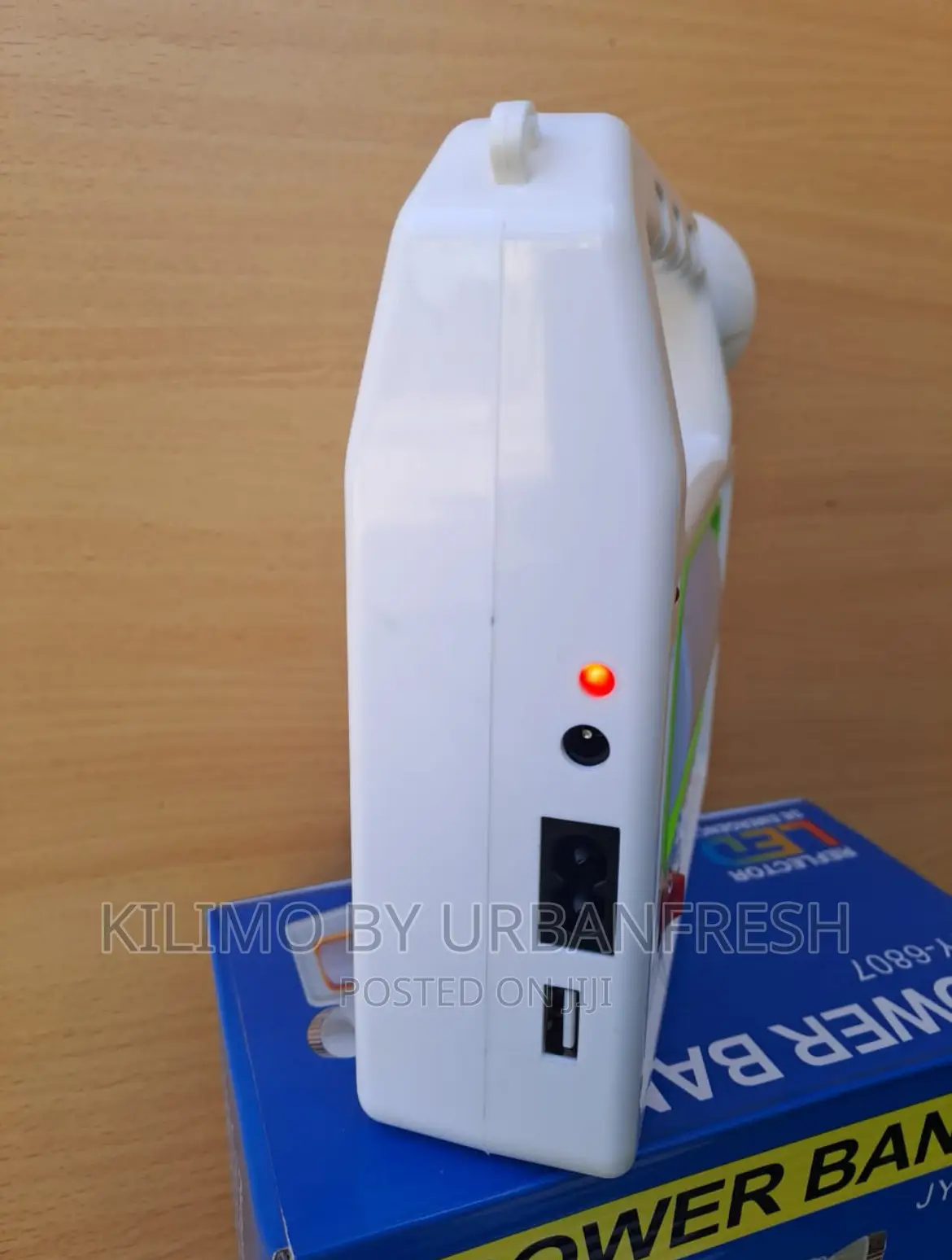 Solar Power Bank With Lamp Bulb.
