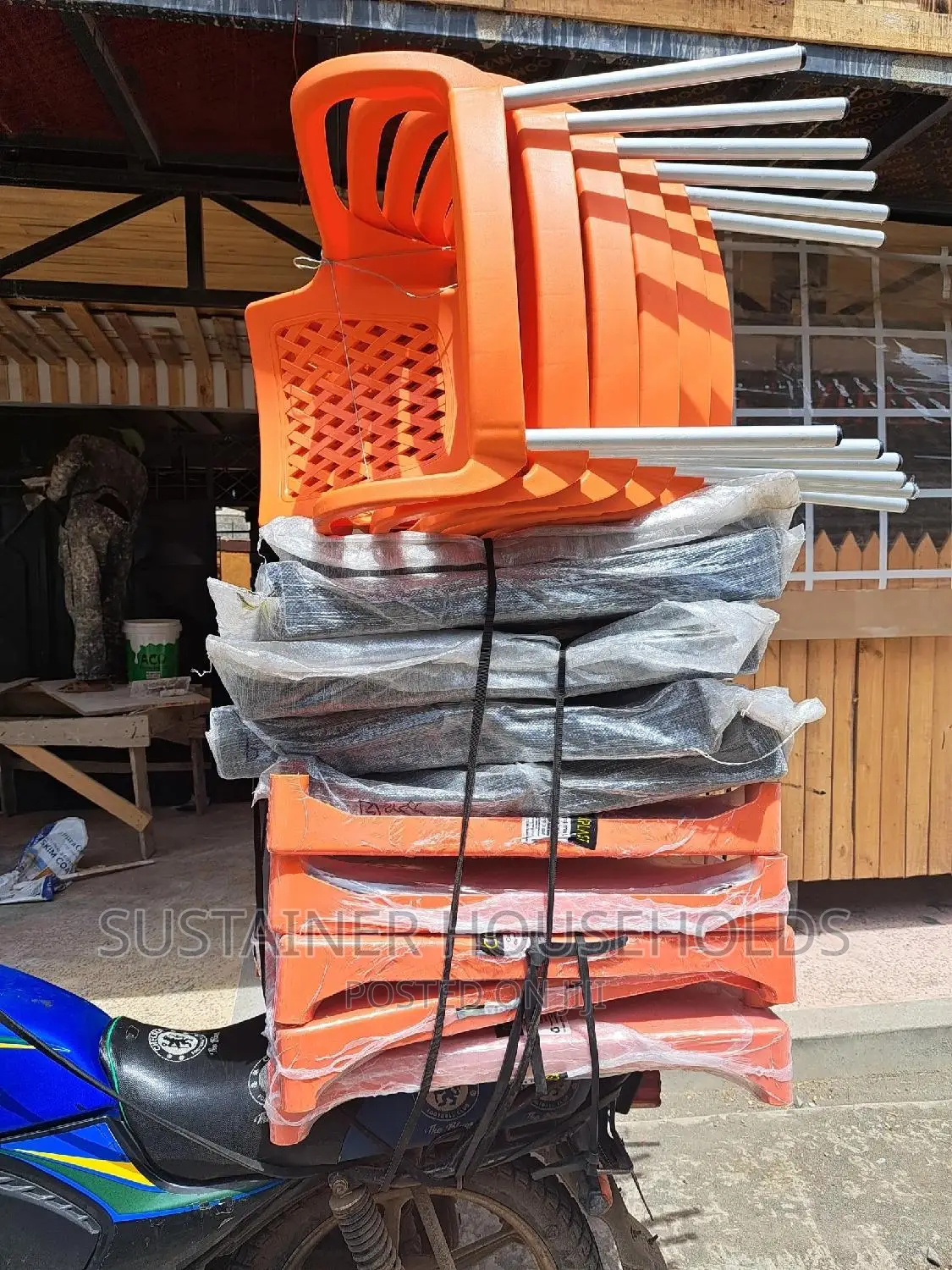 Hotel Plastic Chairs and Table Set