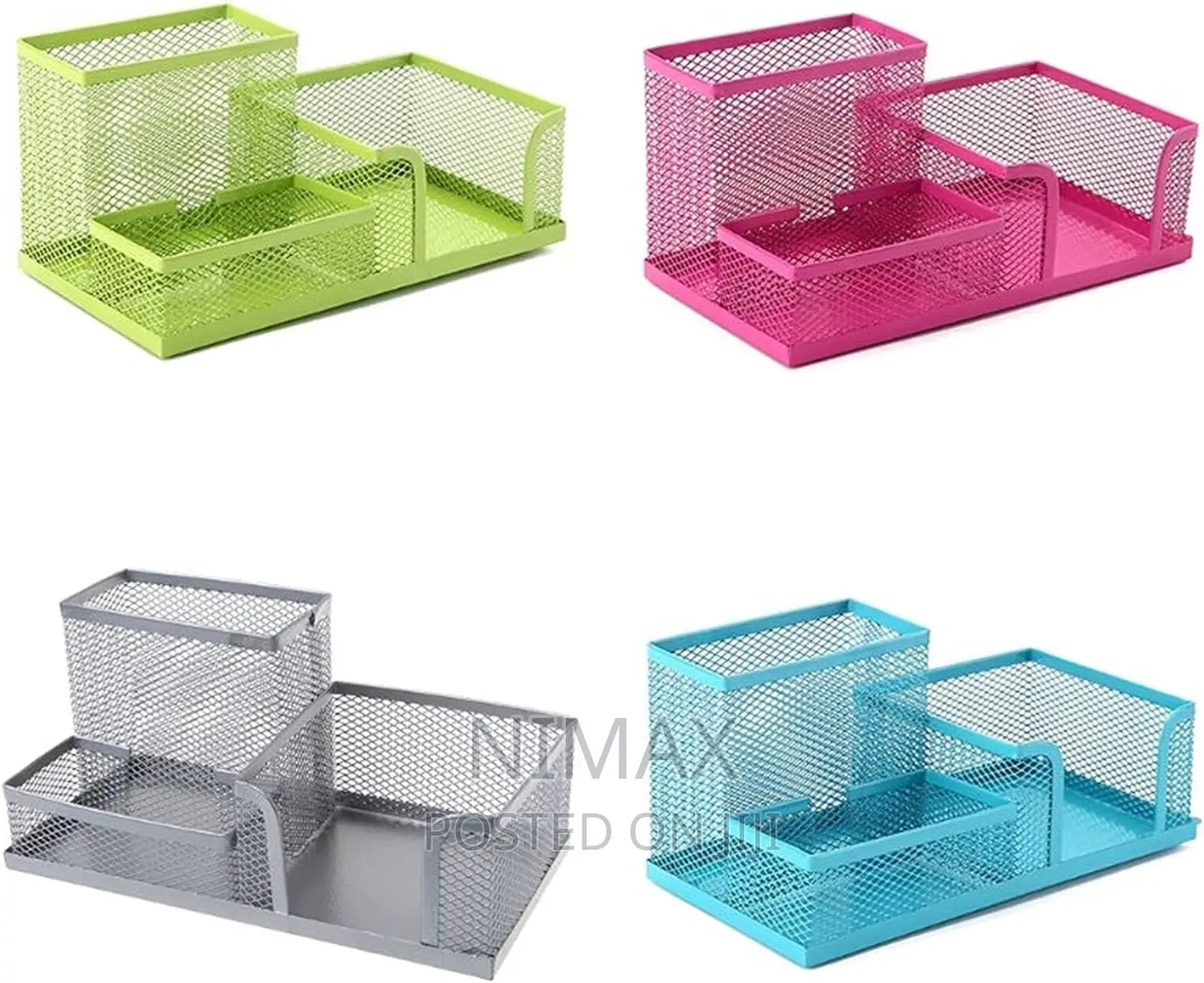 Deli Desk Organiser Black, Blue, Silver, Pink ,Green