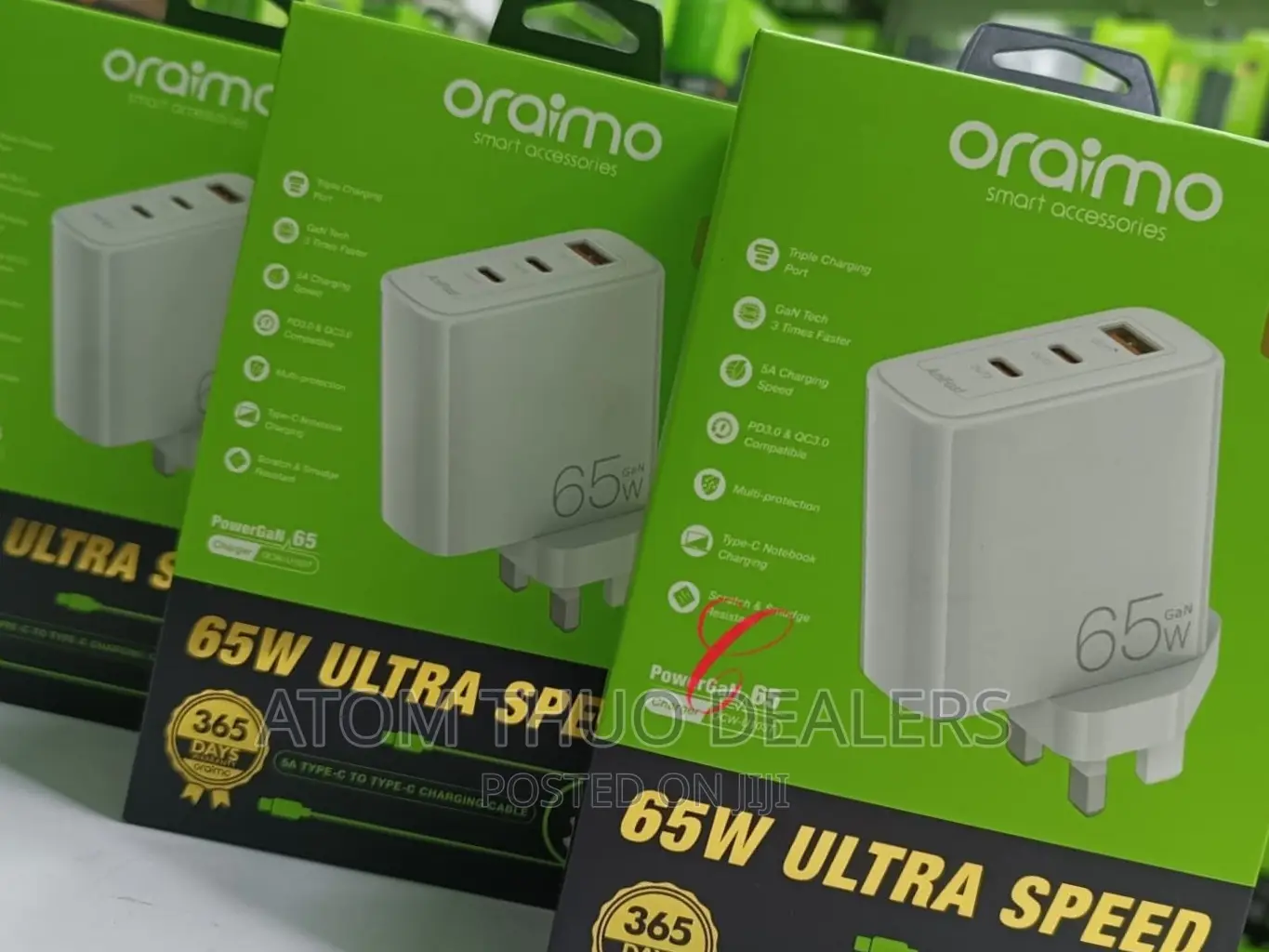 Oraimo Powergan65 65W Ultra Speed Chargers No